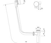 Polysan Vanová Souprava S Napouštěním, Bovden, Délka 775mm, Zátka 72mm, Bílá