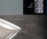 Dlažba jako dřevo Marca Corona Textile Taupe 7,5x30 - antracitová