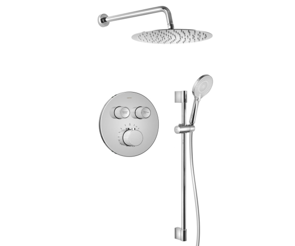 Sapho Smart Select Podomítkový Sprchový Set S Termostatickou Baterií, 2 Výstupy, Posu