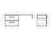 Aqualine Vega Sestava Koupelnového Nábytku, š. 125 Cm, Bílá/dub Platin