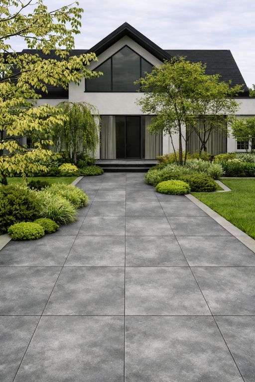Realizace Moderní vstupní chodník jako beton Caesar I.Mat Cube