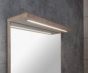 Aqualine Korin Strip Zrcadlo S Led Osvětlením 50x70x12cm, Dub Platin