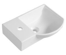 Sapho Litos Keramické Umývátko Rohové, 45x32cm, Baterie Vlevo, Bílá