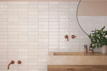 Moderní bílý obklad Equipe La Riviera Blanc 6,5x6,5