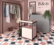 Retro dlažba Equipe Bauhome Karo Cold 20x20
