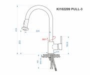 Pull 3, Dřezová Stojánková Baterie S Výsuvnou Sprchou KI102209