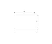 Sapho Nelio Keramická Deska Blanco 77,5x0,9x49,3cm, Bílá Mat