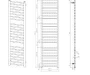 Sapho Dina Otopné Těleso 400x1560 Mm, Bílá