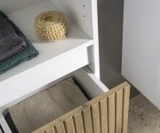 Aqualine Paneda Strip Skříňka Vysoká 35x165x31cm, Levá/pravá, Dub Emporio