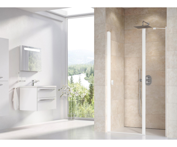 Sprchové dveře Chrome CSD2 - CSD2 120, bílá matná+transparent