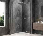Polysan Globe Chrome čtvrtkruhový Sprchový Kout 900x800mm, čiré Sklo, Pravé