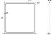 Sapho Gemini Zrcadlo S Led Osvětlením 90x90cm