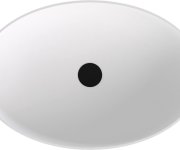 Polysan Banera Oval Umyvadlo Na Desku, Litý Mramor, 60x40cm, Bílá Mat