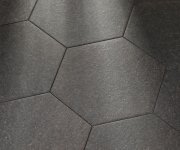 Dlažba jako beton Codicer Basalt Black 22x25 Hexagonal - antracitová