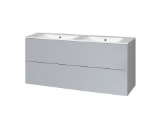 Mereo Aira, Koupelnová Skříňka S Keramickým Umyvadlem 121 Cm, šedá