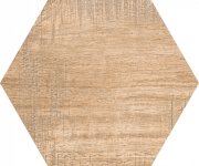 Dlažba jako dřevo Codicer Hex 25 Sawnwood Brown - hnědá