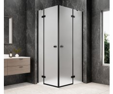 Polysan Globe Black Obdélníkový Sprchový Kout 1200x1000mm, Rohový Vstup, Matné Sklo
