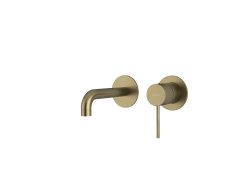 Sapho Ultramix Podomítková Dvouprvková Umyvadlová Baterie, Hubice 15cm, Zlato Mat