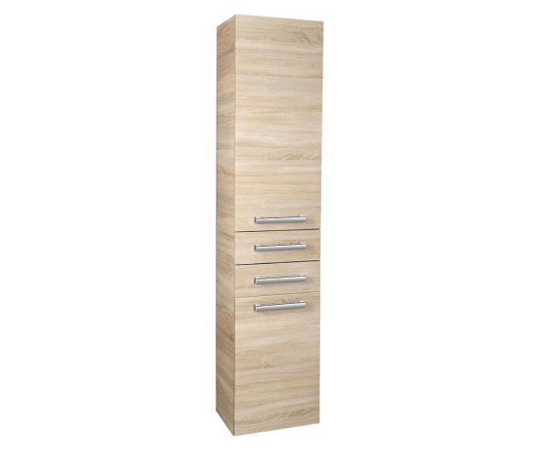 Aqualine Vega Skříňka Vysoká S Košem, 40x184x31cm, Dub Platin