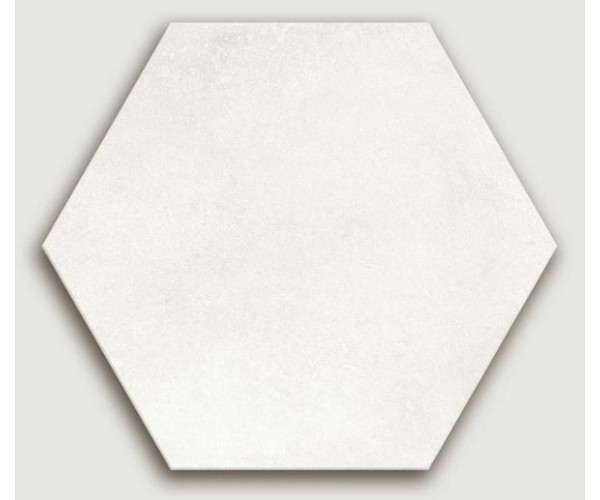 Dlažba jako beton Elios Hexagon White 22x25 - bílá