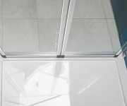 Polysan Easy čtvercový Sprchový Kout 800x800mm, Skládací Dveře, L/p Varianta, čiré Sklo