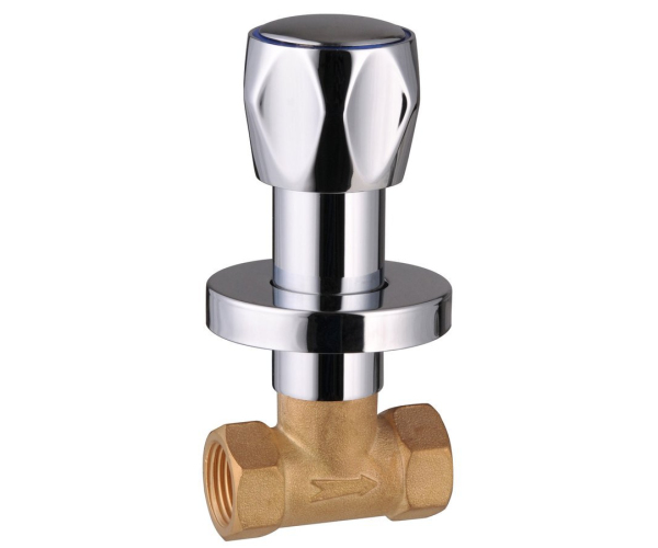 Aqualine Podomítkový Uzavírací Ventil 1/2", Chrom
