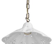 Sapho Lampedusa Závěsné Svítidlo E27, 60w, 230v, Ip21, Keramické Stínítko 30cm, Mosazný řetěz