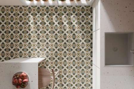 Dekor Equipe Rivoli Cinque a venku jednobarevná Rivoli Beige (20x20)