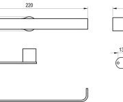 Držák na ručníky Fold FD 302 - FD 302.20BLM Držák na ručníky, černá matná X07P1358