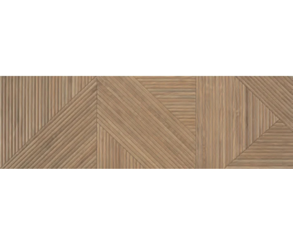 Obklad jako dřevo Colorker Tangram Walnut 31,6x100 Rett. - hnědá