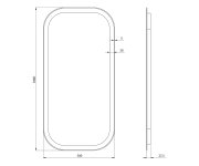 Sapho Manor Zrcadlo S Led Osvětlením 50x100cm