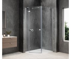 Polysan Globe Chrome čtvrtkruhový Sprchový Kout 900x1000mm, čiré Sklo, Levé