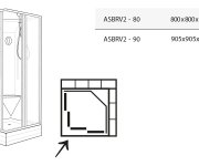 Sprchový box Supernova ASBRV2 - ASBRV2 90x90, bílá+pearl (4 díly) 8267711211