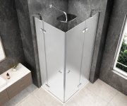 Polysan Globe Chrome Obdélníkový Sprchový Kout 1100x800mm, Rohový Vstup, Matné Sklo
