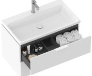 Umyvadlo Comfort - Umyvadlo Comfort 80, s otvorem pro baterii, bez přepadu, bílá XJX01280001