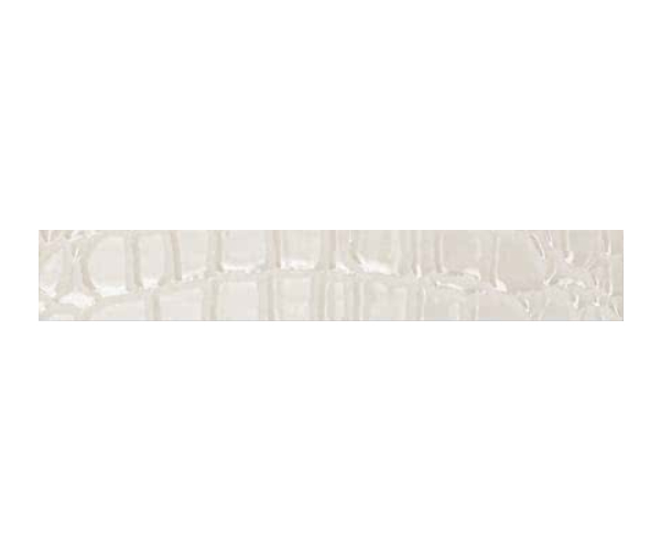 Luxusní dekor Settecento Crocotiles List. Croco Joy White 3,8x24 - bílá