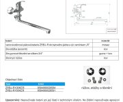 Vanová Stěnová Baterie Do Bytového Jádra S Plochým Ramínkem, Keram.přepínačem, Rozteč 100 Mm - Chrom – Zora ZRBJ-R100KER