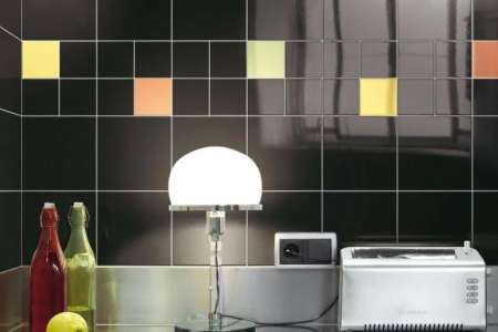 Lesklé dlaždice Vogue System Transparenze Nero 20x20
