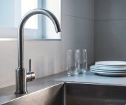 Sapho Minimal Stojánková Dřezová Baterie, Nerez Mat