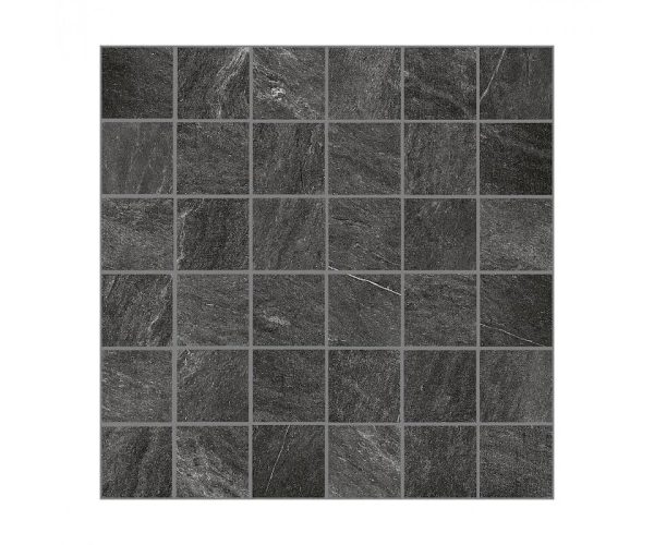 Dlažba jako kámen Coem Cardoso Mosaico  Antracite 30x30 Nat. Rett. - antracitová