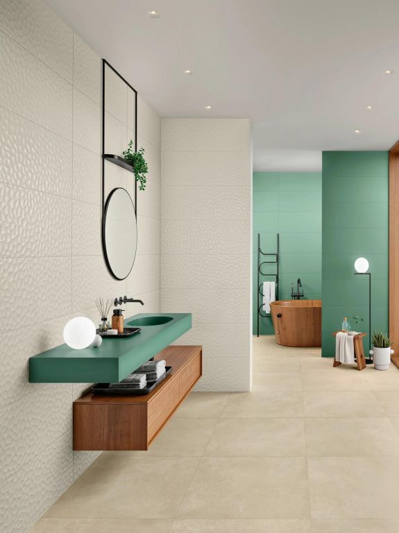 Realizace Love Genesis - Green a Coastal White ve formátu 35x100