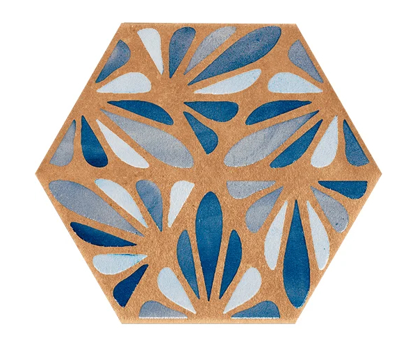 Retro dlažba Marca Corona Terracreta Dipinto Chamotte Esagono 21,6x25