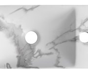 Sapho Margitha Keramické Umývátko 38x22cm, Otvor Pro Baterii Vpravo, Carrara