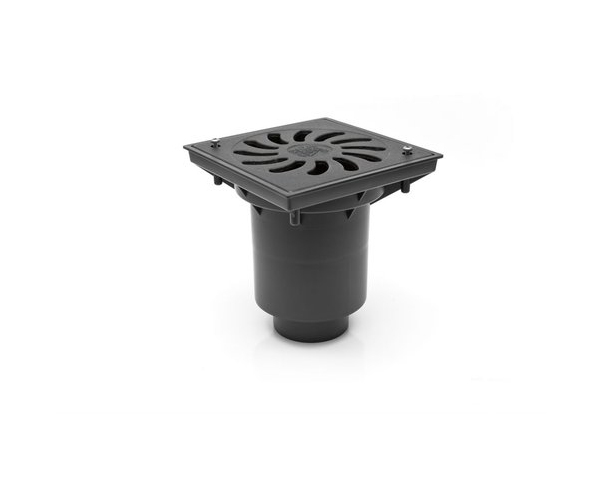 328z-kv Spodní D160, Suchá Klapka, Litinová Mřížka 245x245mm, Zámek