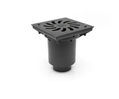 328z-kv Spodní D160, Suchá Klapka, Litinová Mřížka 245x245mm, Zámek