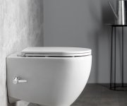 Isvea Infinity Cleanwash Závěsná Wc Mísa, Integrovaný Ventil A Bidet. Sprška, Rimless, 36,5x53cm, Bílá