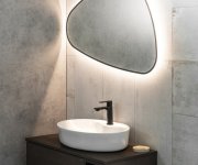 Sapho Elena Zrcadlo S Led Podsvícením 20w, 68x96cm, černá Mat