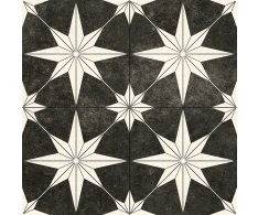 Navarti Precut Star Black Antic 45x45 Matt.