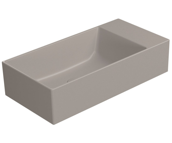Gsi Kube X Keramické Umývátko 50x25cm, Bez Otvoru, Pravé/levé, Tortora Mat