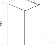 Sprchový kout Walk-In model Corner - Walk-In Corner Set 110x80, grafit metalický+transparent GW1CD4O0SZ1